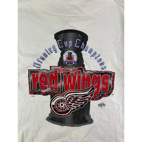 VTG 1997 Detroit Red Wings Stanley Cup Champs Majestic Jersey Shirt XL Hockey - Picture 10 of 13